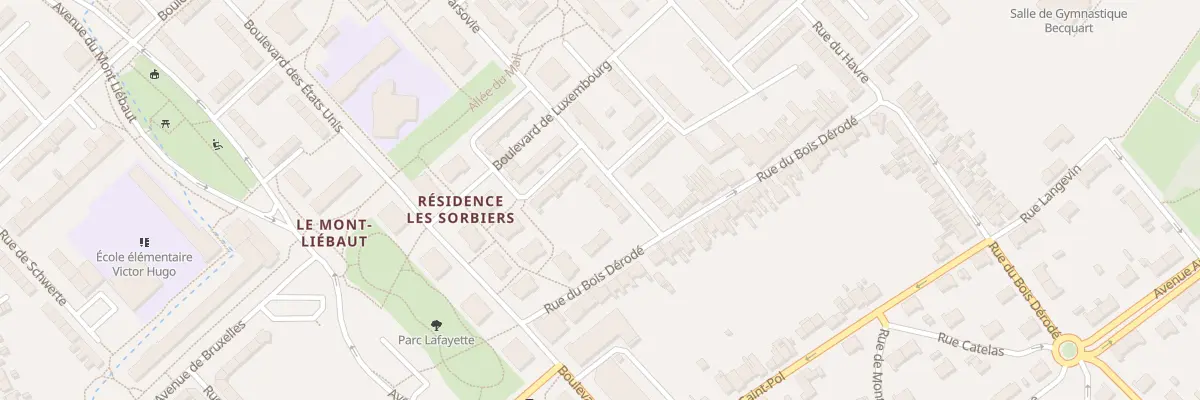 Plan du 16 Bd de Varsovie à Béthune