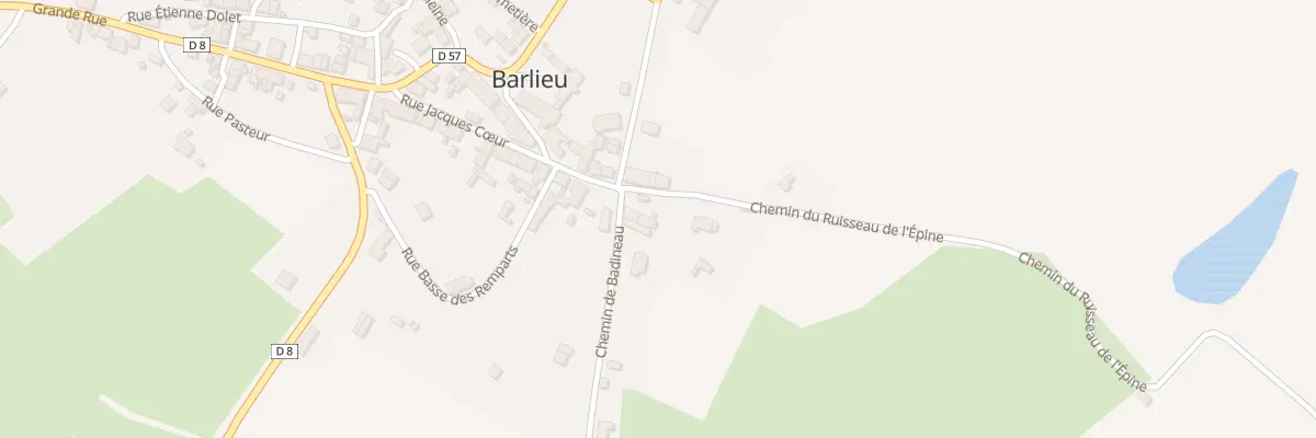 Plan du 2 Che du Ruisseau de l’Epine à Barlieu