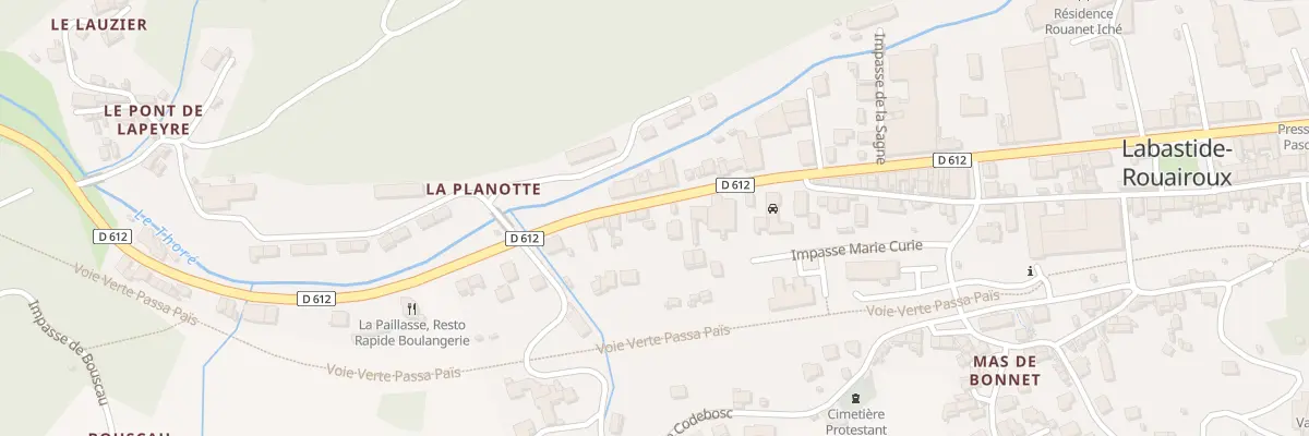 Plan du 18 Av Charles De Gaulle à Labastide-Rouairoux