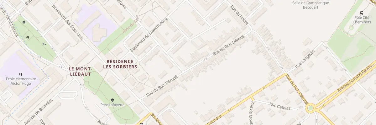 Plan du 35 Bd de Varsovie à Béthune