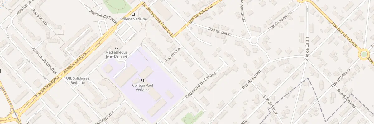 Plan du 68 Bd des Etats-unis à Béthune