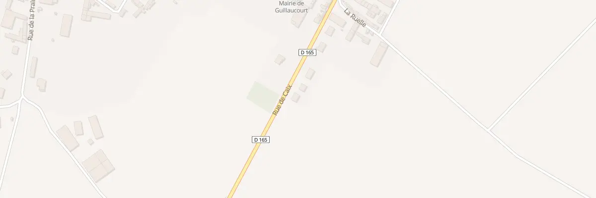 Plan de Rte de Caix à Guillaucourt