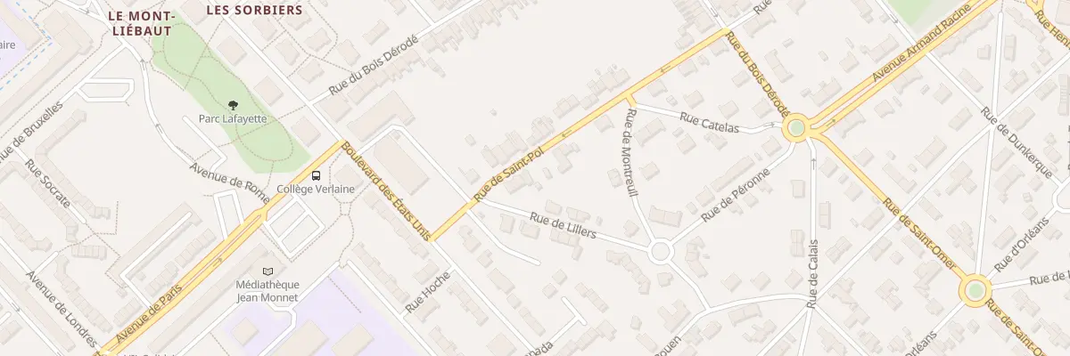 Plan du 13 Rue de Saint-pol à Béthune
