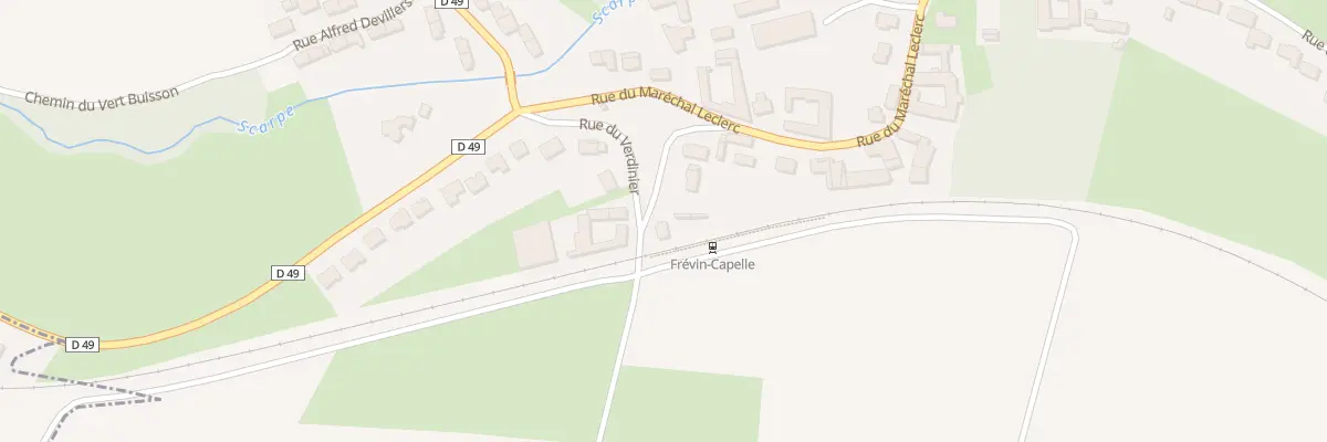 Plan du 1 Rue de la Gare à Frévin-Capelle