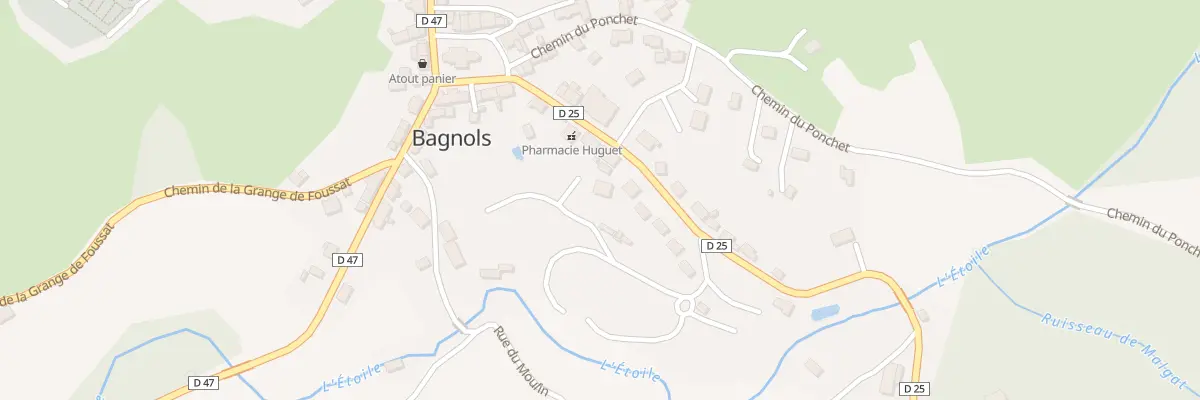 Plan du 5410 Bagnols à Bagnols