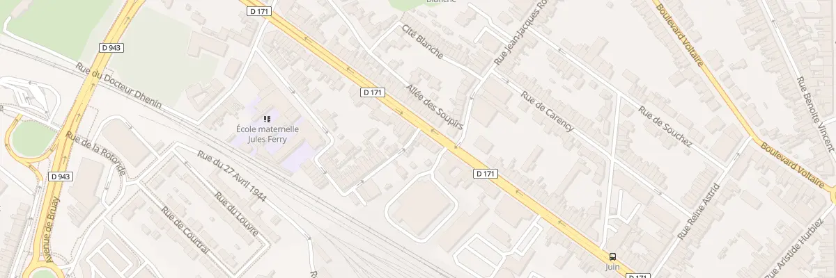 Plan du 312 Av du Maréchal Juin à Béthune