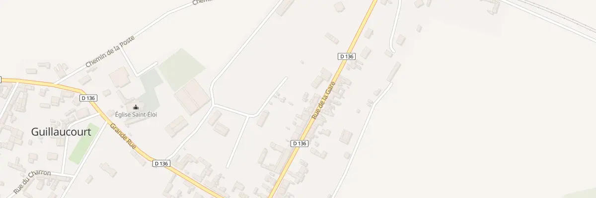 Plan du 25 Rue de la Gare à Guillaucourt