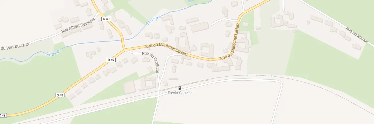 Plan du 25 Rue du Marechal Leclerc à Frévin-Capelle