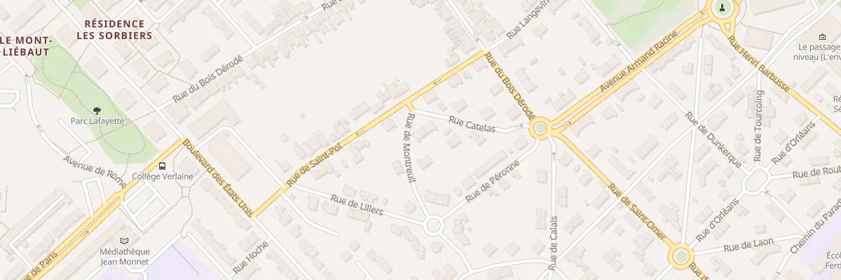 Plan du 1 Rue de Montreuil à Béthune