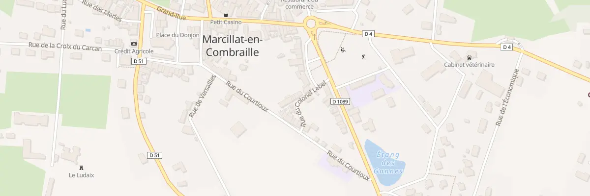 Plan du 8 Rue du Colonel Lebel à Marcillat-en-Combraille