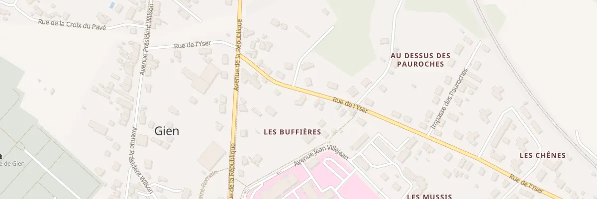 Plan du 14 Rue de l’Yser à Gien