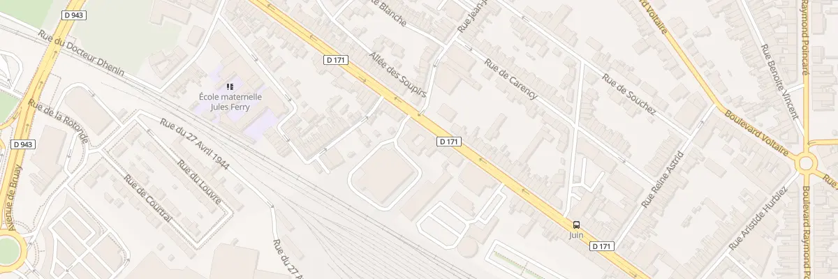 Plan du 360 Av du Maréchal Juin à Béthune