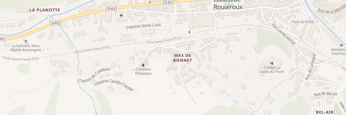 Plan du 8 Rue de la Peyrière à Labastide-Rouairoux