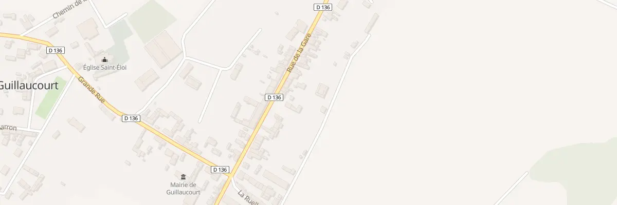 Plan du 20 Rue de la Gare à Guillaucourt