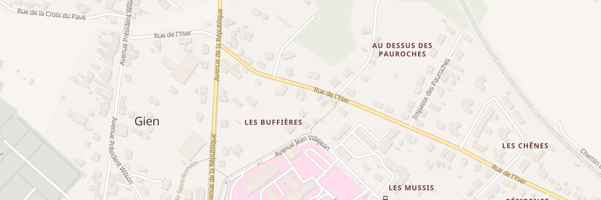 Plan du 18 Rue de l’Yser à Gien