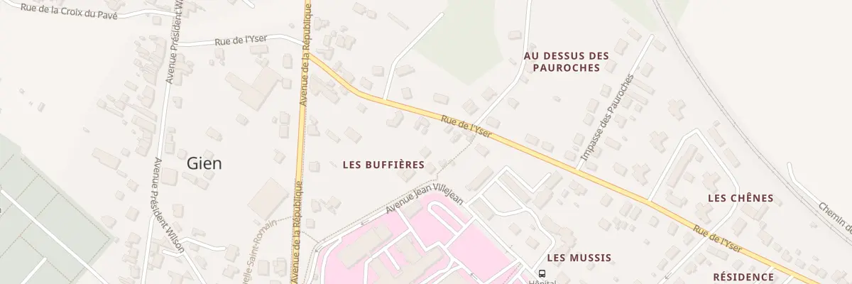 Plan du 20 Rue de l’Yser à Gien