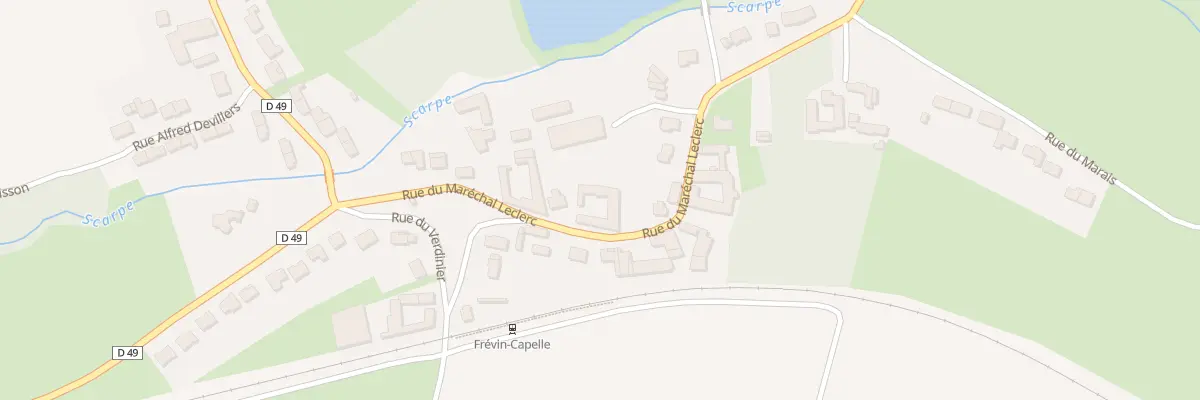 Plan du 26 Rue du Marechal Leclerc à Frévin-Capelle