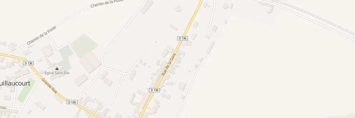 Plan du 34 Rue de la Gare à Guillaucourt