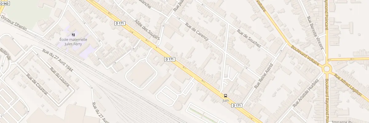 Plan du 429 Av du Maréchal Juin à Béthune