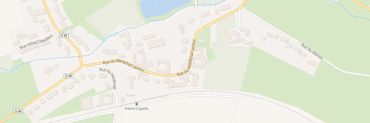 Plan du 22 Rue du Marechal Leclerc à Frévin-Capelle