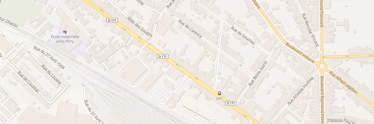 Plan du 457 Av du Maréchal Juin à Béthune