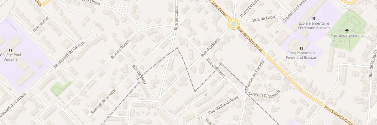 Plan du 20 Rue d’Orléans à Béthune