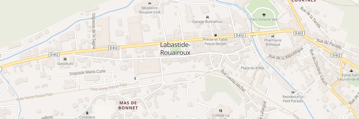 Plan du 16 Rue Gambetta à Labastide-Rouairoux