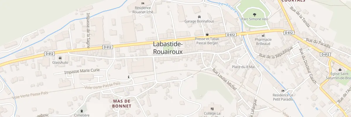 Plan du 20 Rue Gambetta à Labastide-Rouairoux