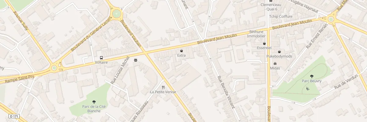 Plan du 359 Bd Jean Moulin à Béthune