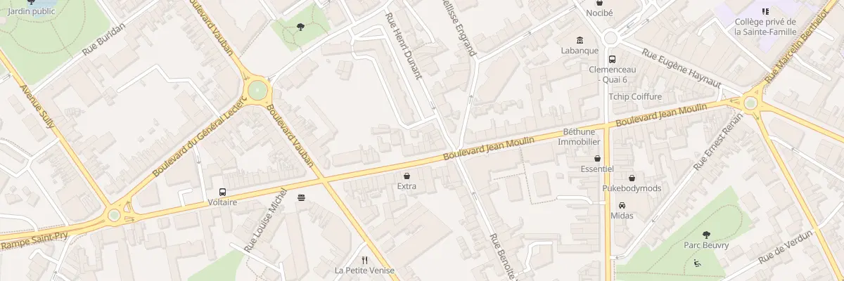 Plan du 334 Bd Jean Moulin à Béthune