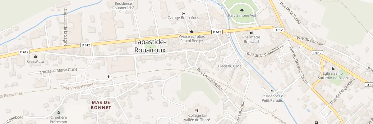 Plan du 40 Rue Gambetta à Labastide-Rouairoux
