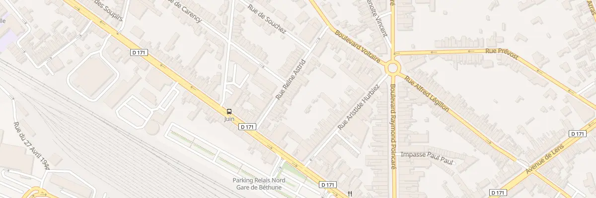 Plan du 117 Rue Reine Astrid à Béthune