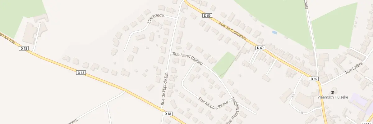 Plan du 293 Rue Henri Baillieu à Godewaersvelde