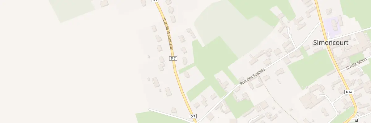 Plan du 8 Rte de Wanquetin à Simencourt