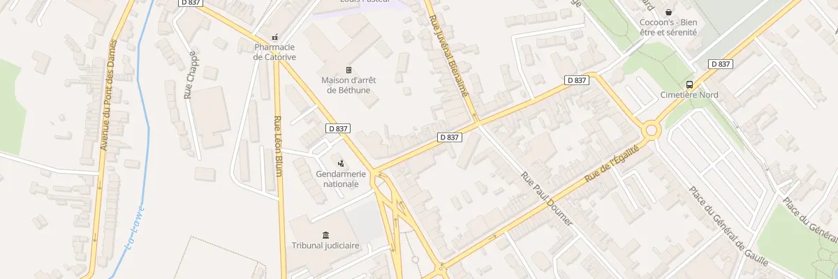 Plan du 43 Rue Arthur Lamendin à Béthune