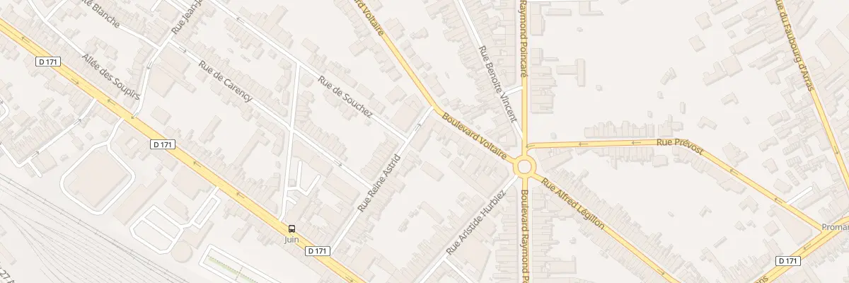 Plan du 25 Rue Reine Astrid à Béthune