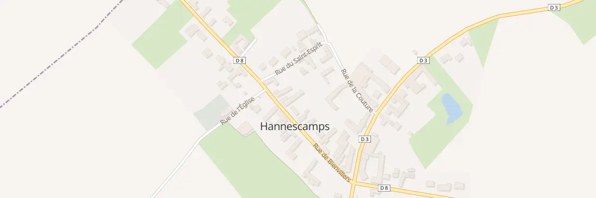 Plan du 8 Rue de Bienvillers à Hannescamps