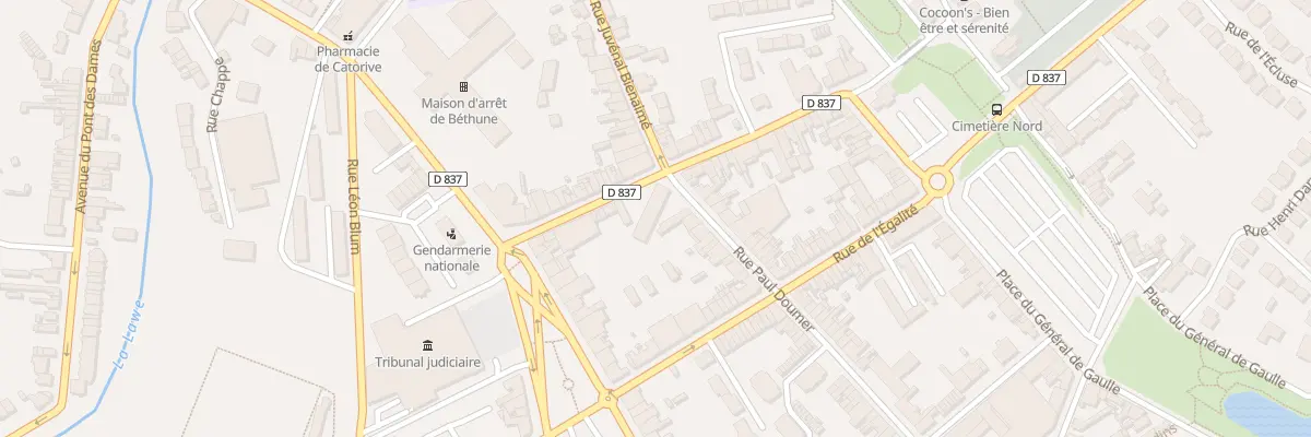 Plan du 74 Rue Arthur Lamendin à Béthune