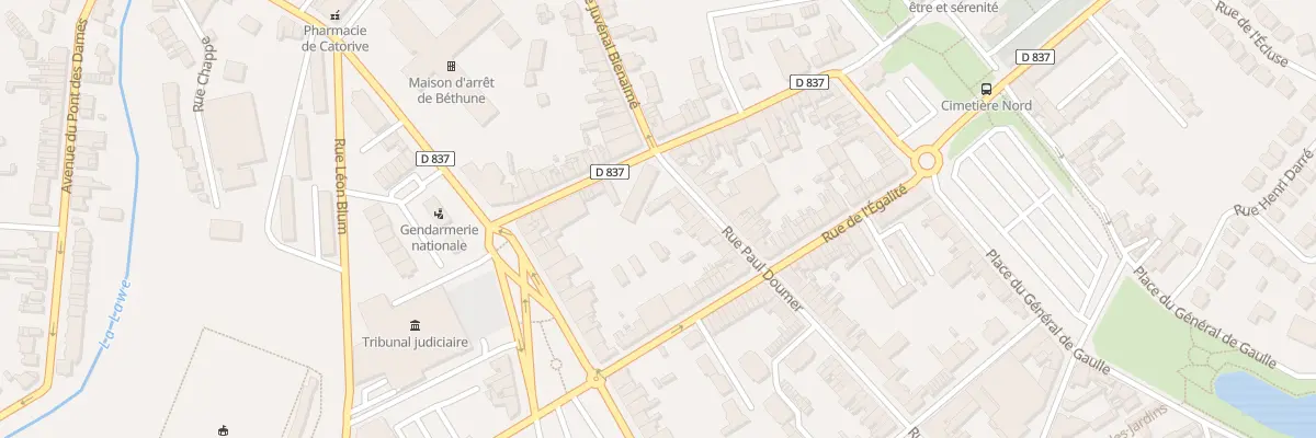 Plan du 407 Rue Paul Doumer à Béthune