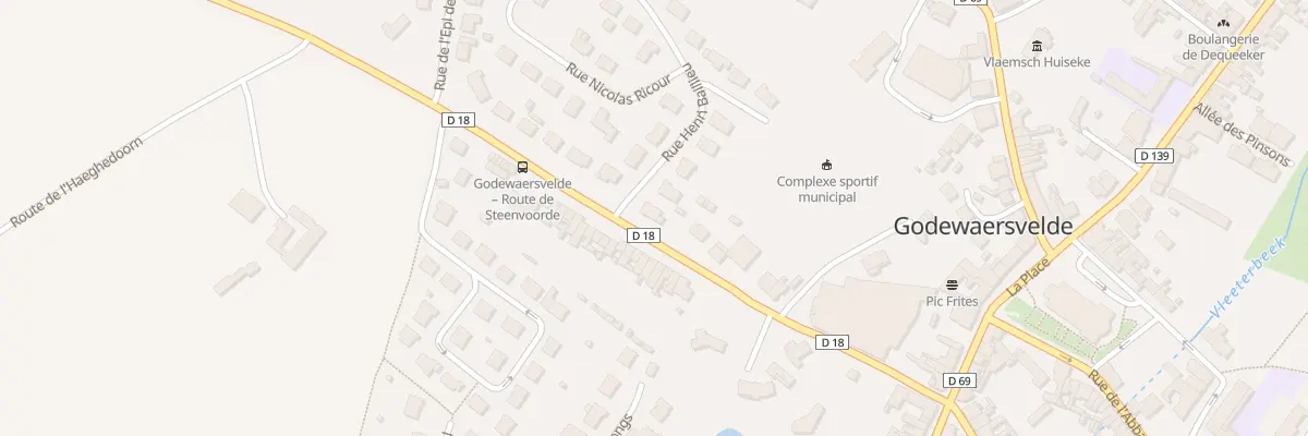 Plan du 230 Rue de Steenvoorde à Godewaersvelde