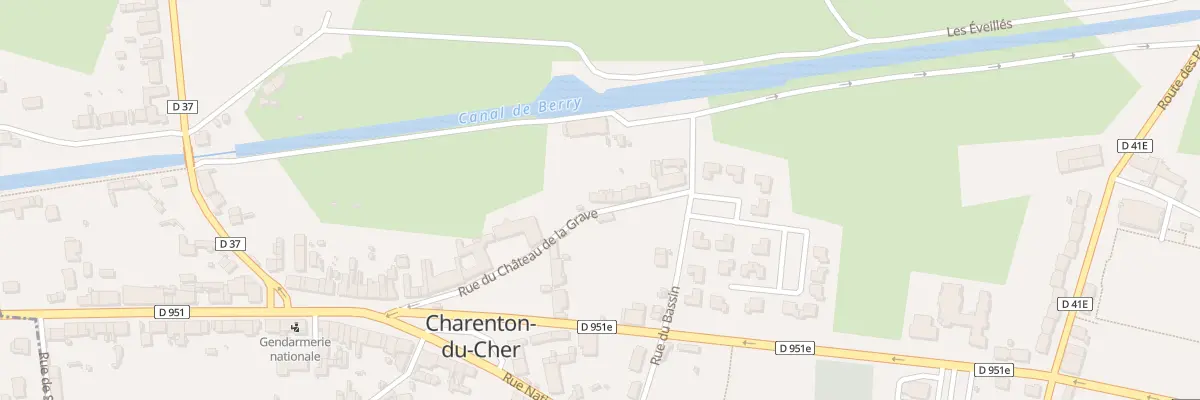 Plan du 11 Rue du Chateau de la Grave à Charenton-du-Cher