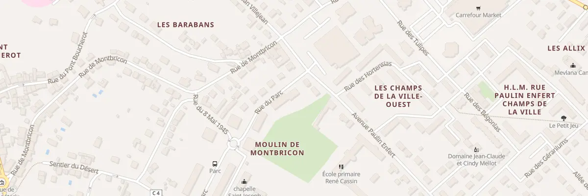 Plan du 20 Rue du Parc à Gien