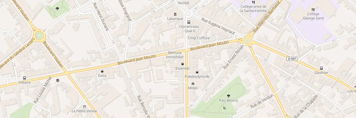 Plan du 161 Bd Jean Moulin à Béthune