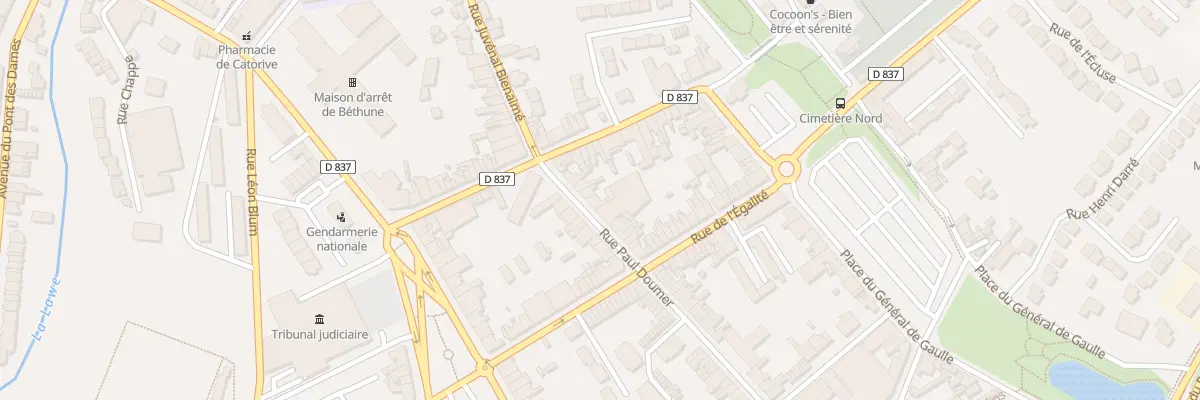 Plan du 394 Rue Paul Doumer à Béthune