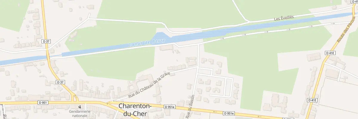 Plan du 17 Rue du Chateau de la Grave à Charenton-du-Cher