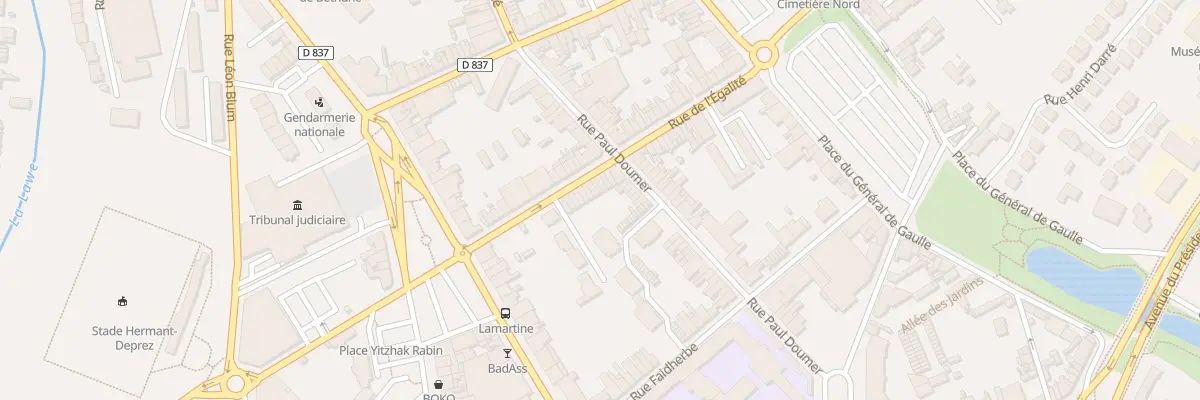 Plan du 106 Rue de l’Egalité à Béthune