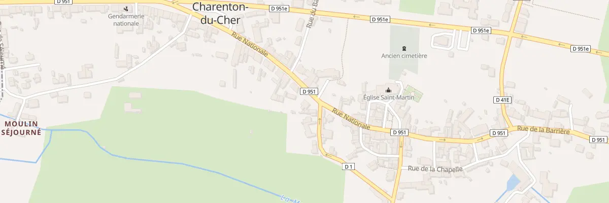 Plan du 74 Rue Nationale à Charenton-du-Cher