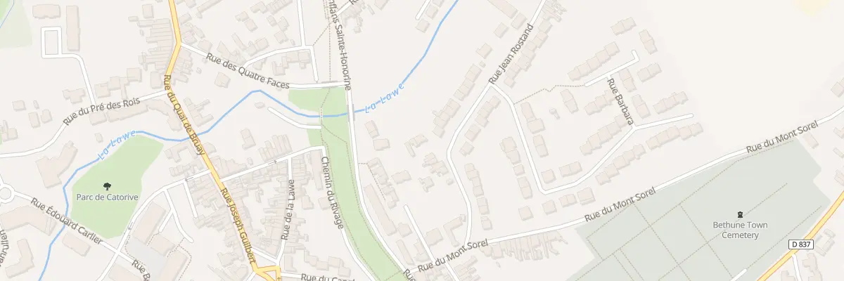 Plan du 125 Rue Jean Rostand à Béthune