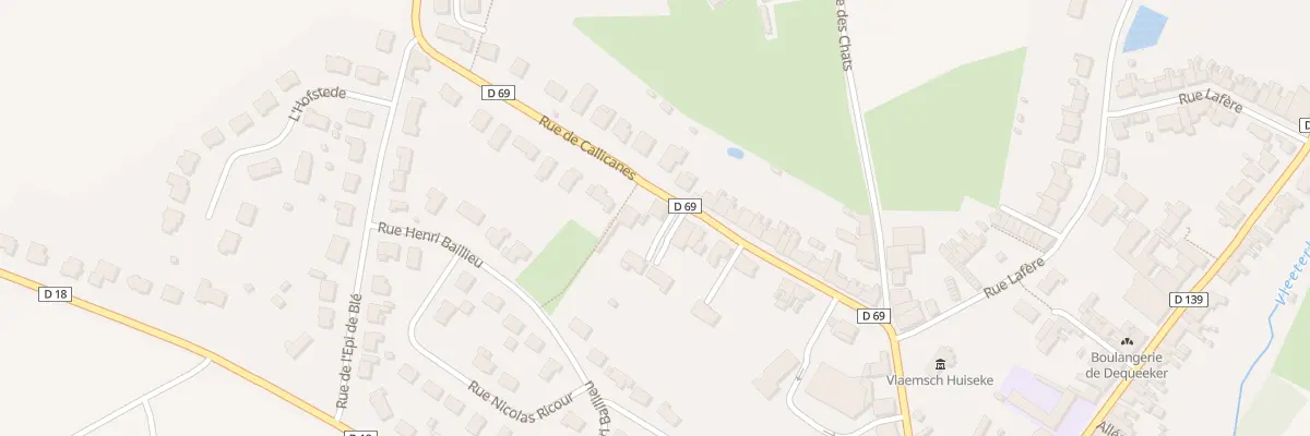 Plan du 339 Rue de Callicanes à Godewaersvelde