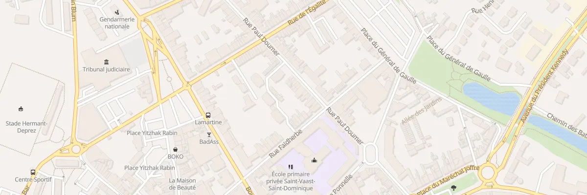 Plan du 233 Rue Paul Doumer à Béthune
